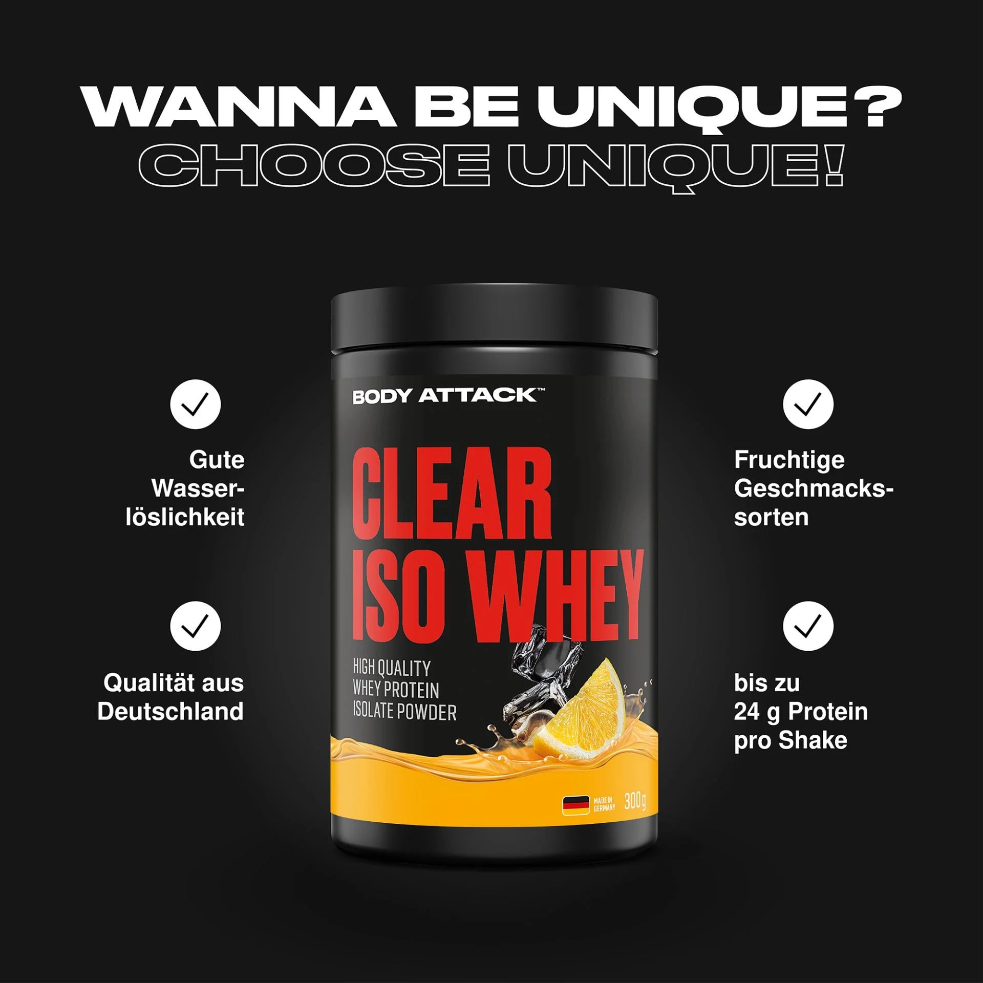 Body Attack Clear Iso Whey - Ice Tea Lemon Flavour