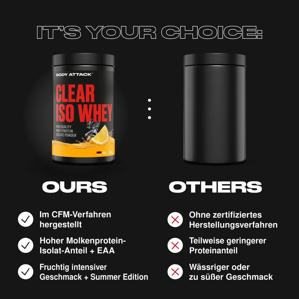 Body Attack Clear Iso Whey - Ice Tea Lemon Flavour